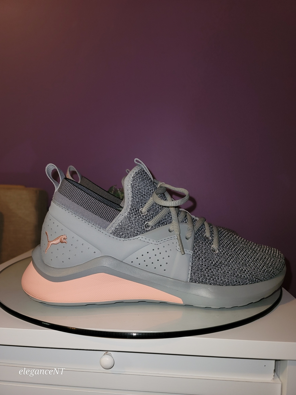 PUMA Emergence Women’s Gray & Peach Athletic Sneakers Sz: 10 - Picture 9 of 11